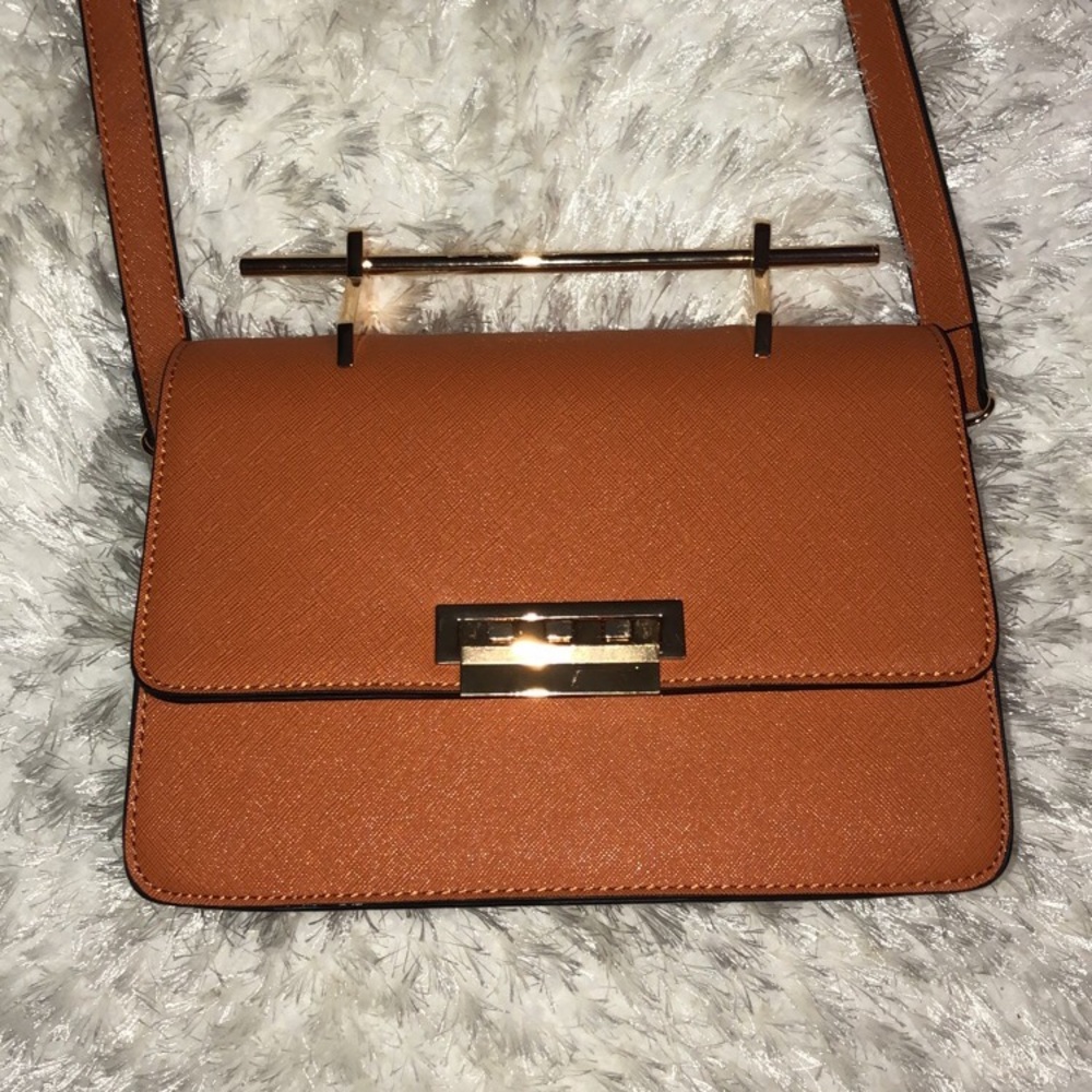 Orange cross body bag